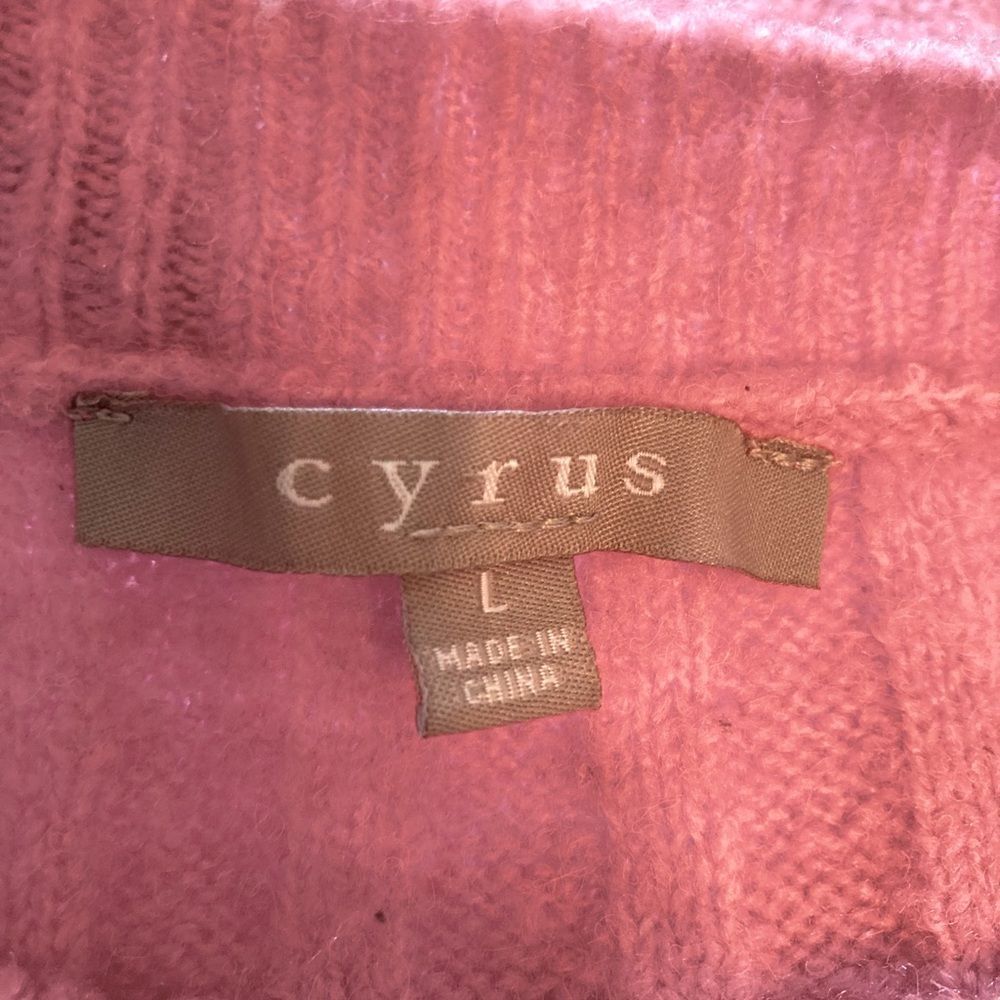 Pink Ribbed Crew Neck Sweater - Picture 5 of 8